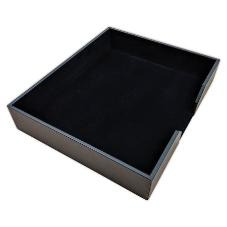 Dacasso Black Leatherette 17" x 14" Conf. Pad Holder without Coaster Holders A1363